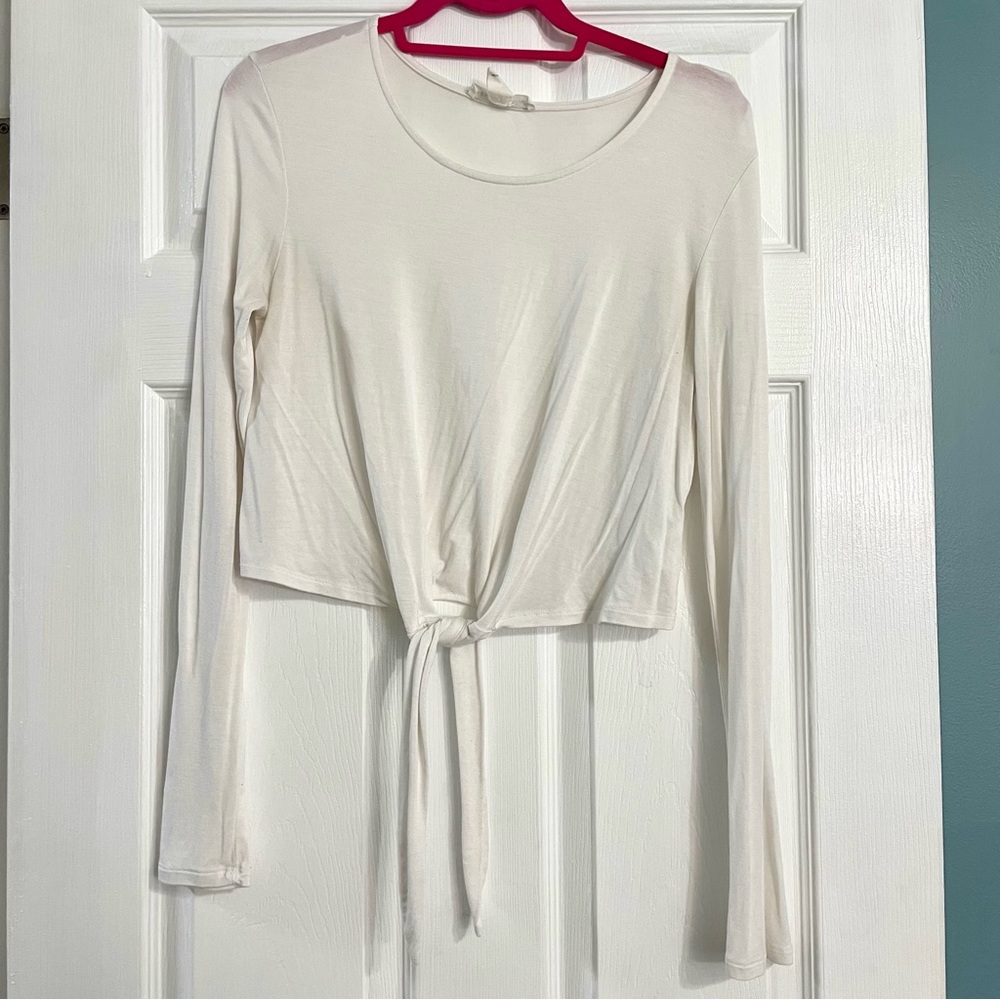 Long Sleeve Tie Front Long Sleeve